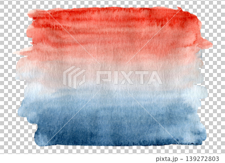 Abstract watercolor painting textured red and indigo blue gradient stain. Artistic watercolour brush stroke paint water and sunset concept for nature splash or cloud concept, sky background Abstract watercolor painting textured red and indigo blue gradient stain. Artistic watercolour brush stroke paint water and sunset concept for nature splash or cloud concept, sky background 139272803