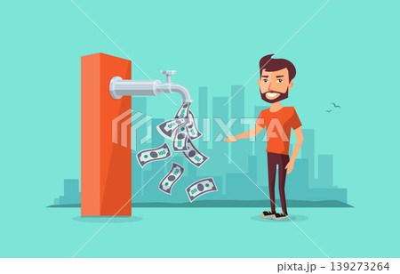 Faucet Passive Income Money Flowing to Man 139273264