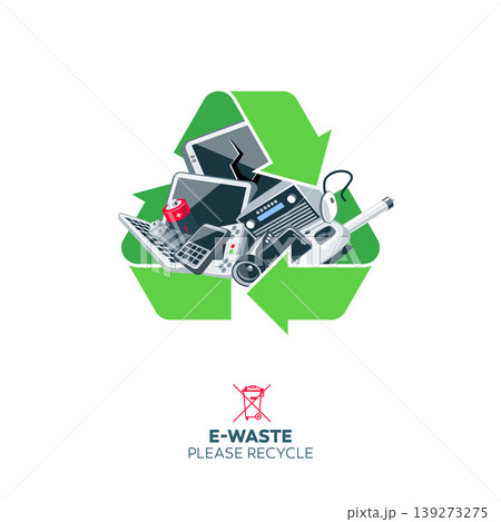E-Waste in Recycling Sign Symbol 139273275