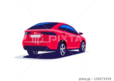 Cartoon illustration of an Abstract Suv Car Cartoon illustration of an Abstract Suv Car 139273439