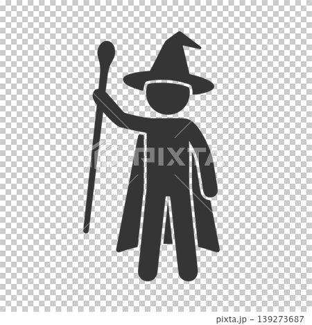 魔法使いのシルエットアイコン 魔法使いのシルエットアイコン 139273687