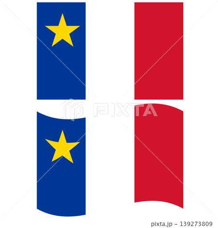 flag of Acadia on white background. Acadia country flag. Waving flag of Acadia. flat style. 139273809