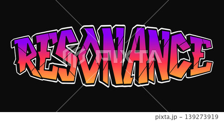 Resonance word typography in colorful graffiti style design Resonance word typography in colorful graffiti style design 139273919