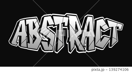 Abstract word graffiti design style lettering on black background Abstract word graffiti design style lettering on black background 139274106