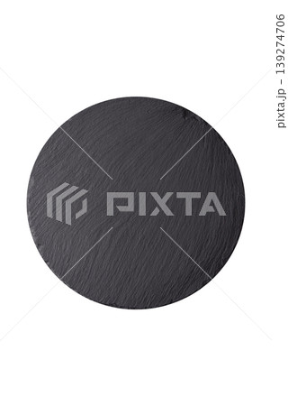 A blank slate board on a dark background for Asian food. A blank slate board 139274706