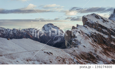 Seceda mountain, aerial view of majestic nature, beautiful touristic place 139274800