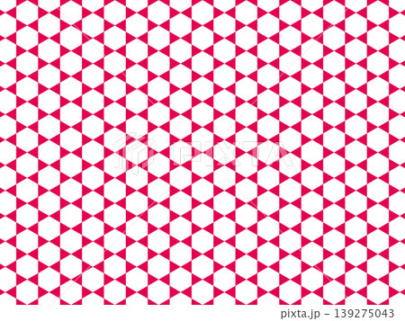ピンク色の六角形の模様の背景 139275043