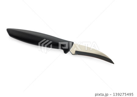 Curved Food Decorating Knife Isolated on White Background Curved Food Decorating Knife Isolated on White Background 139275495