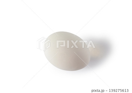 Single Chicken Egg Isolated on White Background Single Chicken Egg Isolated on White Background 139275613
