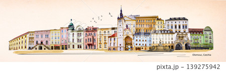 View of the town hall of the czech city Olomouc. View of the town hall of the czech city Olomouc. 139275942