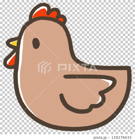 A brown chicken facing sideways 139276633