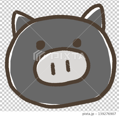 黒い豚(顔) 黒い豚(顔) 139276907