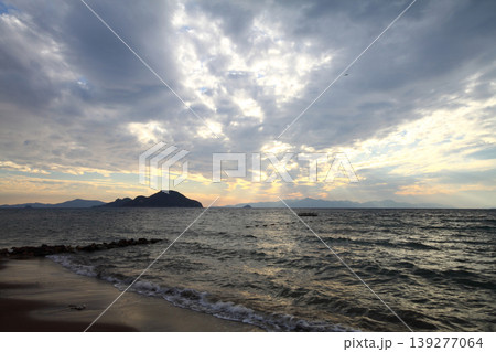 Seaside town of Turgutreis and spectacular sunsets Seaside town of Turgutreis and spectacular sunsets 139277064