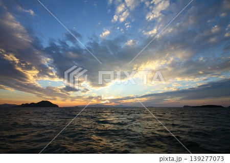 Seaside town of Turgutreis and spectacular sunsets 139277073