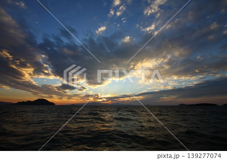 Seaside town of Turgutreis and spectacular sunsets 139277074