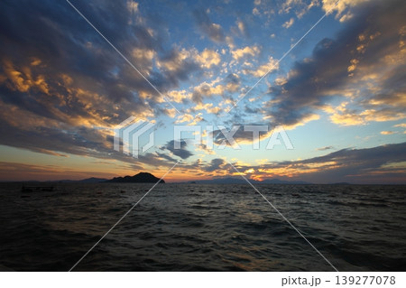 Seaside town of Turgutreis and spectacular sunsets Seaside town of Turgutreis and spectacular sunsets 139277078