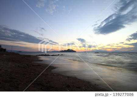 Seaside town of Turgutreis and spectacular sunsets 139277086