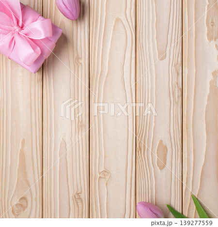 Mother's Day square background gift tulips 139277559