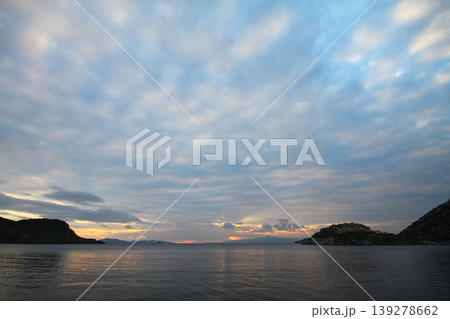 Seaside town of Turgutreis and spectacular sunsets Seaside town of Turgutreis and spectacular sunsets 139278662
