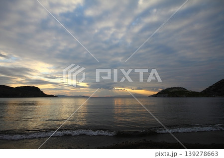 Seaside town of Turgutreis and spectacular sunsets 139278663