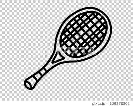 Tennis racket, simple design, black. Tennis racket, simple design, black. 139278802