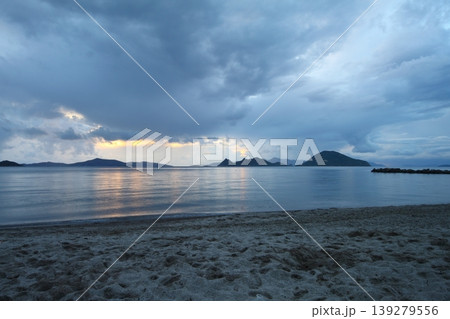 Seaside town of Turgutreis and spectacular sunsets 139279556