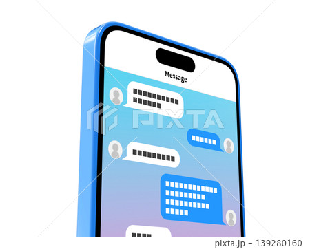 スマートフォンでメッセージ 139280160
