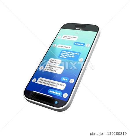 メッセージ画面のスマートフォン 139280219