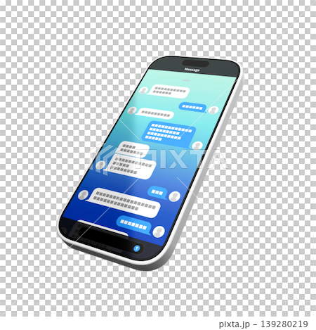 メッセージ画面のスマートフォン 139280219