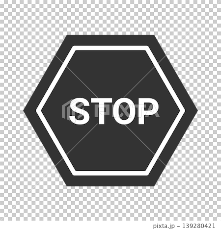 Stop sign icon - simple and easy-to-use stop design Stop sign icon - simple and easy-to-use stop design 139280421