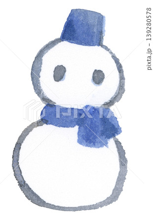 雪だるまの水彩イラスト 雪だるまの水彩イラスト 139280578