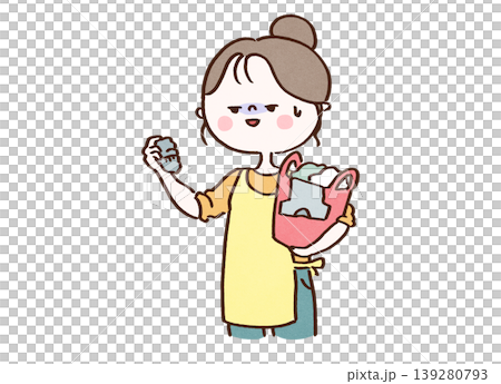 一幅插圖,描繪了一位女士看到隨意丟棄的捲起的襪子時露出苦笑的表情(未指明的家務/婚姻問題) 一幅插圖,描繪了一位女士看到隨意丟棄的捲起的襪子時露出苦笑的表情(未指明的家務/婚姻問題) 139280793