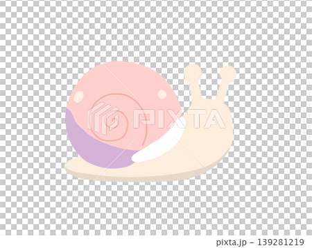 Illustration of cute snail Illustration of cute snail 139281219