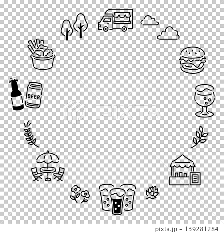 マルシェで味わうクラフトビールフレーム素材 マルシェで味わうクラフトビールフレーム素材 139281284