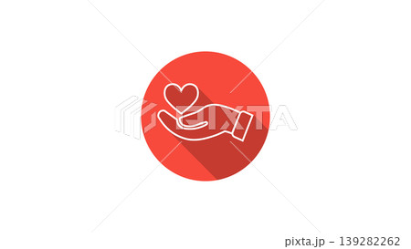 Charity Donation Icon Hand Holding Heart Symbol for Care, Support and Giving Charity Donation Icon Hand Holding Heart Symbol for Care, Support and Giving 139282262