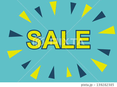 集中線とはじけるような「SALE」の文字のロゴバナーセット 集中線とはじけるような「SALE」の文字のロゴバナーセット 139282385