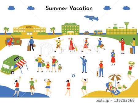 夏の旅行を楽しむ人たち 夏の旅行を楽しむ人たち 139282569