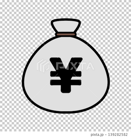 日元符號袋,貨幣圖標,扁平化設計 日元符號袋,貨幣圖標,扁平化設計 139282582