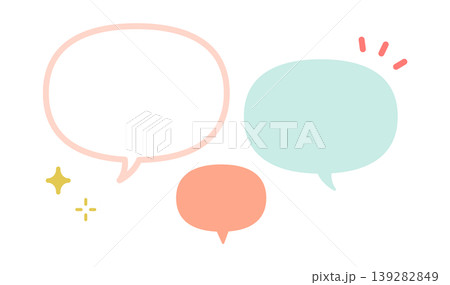 SNSやオンラインでの前向きな会話・対話・コメント表現の吹き出し 139282849