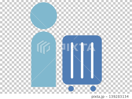 Large luggage, travel, suitcase, icon, pictogram, vector illustration 139283134