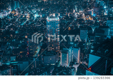 東京都渋谷の夜景 東京都渋谷の夜景 139283366