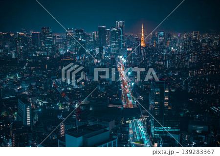 東京都の夜景 東京タワー 東京都の夜景 東京タワー 139283367