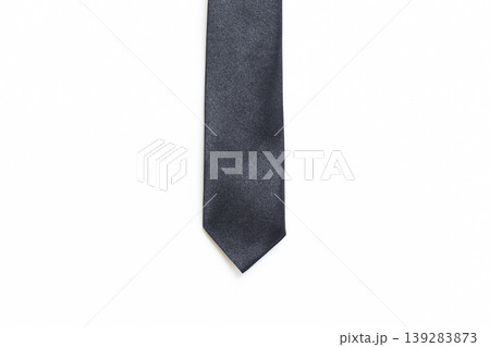 black necktie isolated on white background, father day concept and business style black necktie isolated on white background, father day concept and business style 139283873