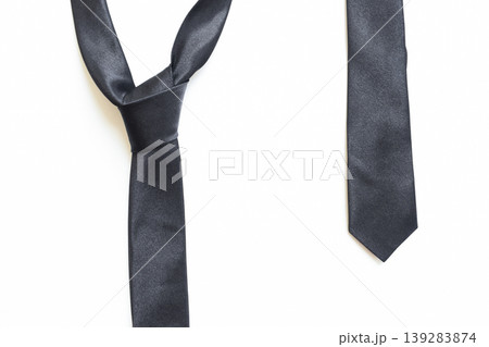 black necktie isolated on white background, father day concept and business style 139283874