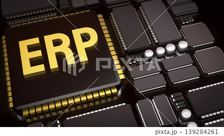 Enterprise Resource Planning Technology 3d render. Enterprise Resource Planning Technology 3d render. 139284261