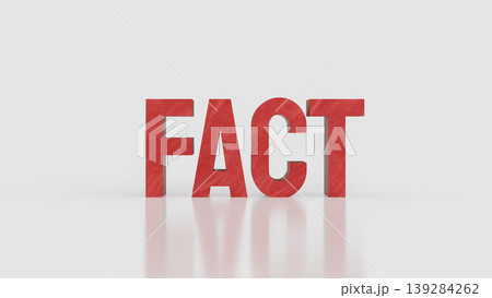 Bold Fact Statement Concept 3d render. 139284262