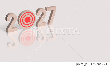 2027 Business Target Goal Concept With Wooden...のイラスト素材 [139284271] - PIXTA