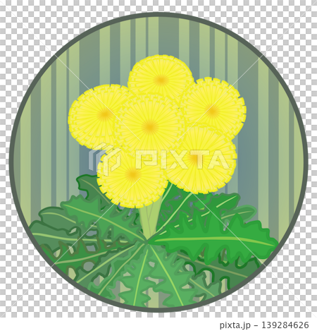 円形背景のついたタンポポのイラスト 円形背景のついたタンポポのイラスト 139284626