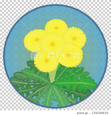 円形背景のついたタンポポのイラスト 円形背景のついたタンポポのイラスト 139284630