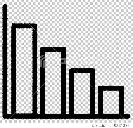 シンプルな棒グラフのアイコン 右肩下がり 線画 シンプルな棒グラフのアイコン 右肩下がり 線画 139284886